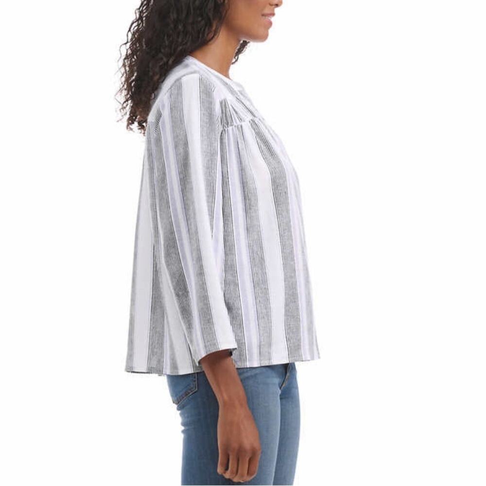 Splendid Ladies' V-Neck Boho 3/4 sleeve Blouse Size L - Picture 3 of 5